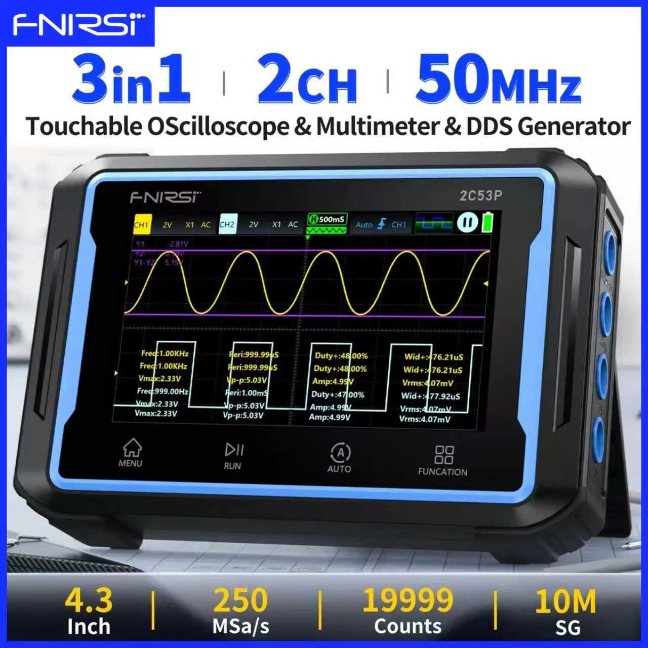 Osciloscopio Digital con Panta - Signal Generator Spectrum Analyzer reseña y precio